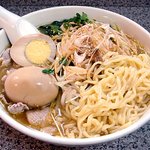 麺道 - 肉味噌ラーメン760円・トッピング　（ネギ180円・　味付け玉子100円　）