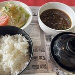 一億 - 続いてご飯とお味噌汁。