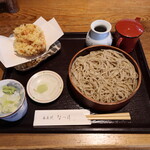 蕎麦処 なつ井 - 料理写真:由比のさくら海老かき揚げ ざる