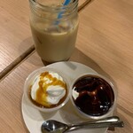 cafe brick - 黒崎プリン（プレーン、チョコ）カフェオレ