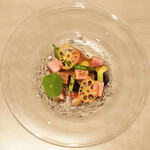 Global French Kitchen 雫 - ランチコース 2970円 のむさし麦豚肩ロースト