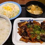 松屋 - 【復活】豚と茄子の辛味噌炒め定食
