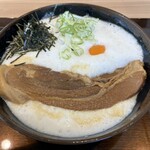 かき揚げ 十割そば 長助 - とろろで覆われてふわふわ♪肉は迫力！