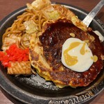 ぼてぢゅう - これがうまいがなぁセット★とん玉といか焼きそば★