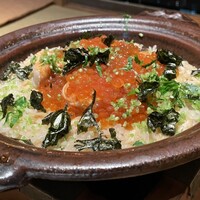 和食 國見 - 釜めし。イクラとシャケです。美味極まりないです。