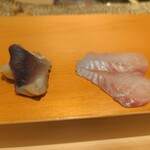 鮨 はしもと - 北寄貝、ヒラメ