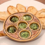 Grilled escargot with garlic butter