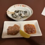 黒潮 - ながらみ、いか三升漬、かつお酒盗