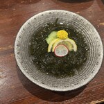 えびす鯛 - 極太黒もずく酢。790円。