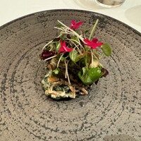 レストラン ヴァリエ - 徳島県産4時間蒸し鮑　ほうれん草　人参　わかめ　ピーナッツ白和え　(すごい好きなやつ)