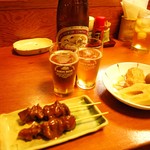 ビールで乾杯(=´∀｀)人(´∀｀=)