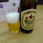 四ツ木製麺所 - ビール（赤星）