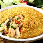 海鮮梅蘭焼きそば (沙茶醤味）