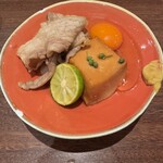 鳥茂 - 豆腐と黒豚のすき焼き