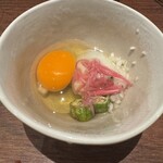 鳥茂 - オクラとみょうがのあえもの