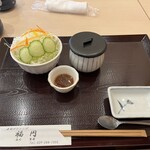 寿司ダイニング 福円 - ランチセットのサラダはベジファーストで大盛り無料