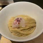 麦処 八と丁 - 昆布水つけ麺と鯛のお刺身トッピング