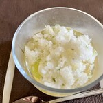 カフェボヌール - シャインマスカットのブランマンジェとレモングラニテ