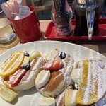 コナズ珈琲 - パンケーキはカリフワ！オレンジのトッピング最高！