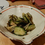 鰻う おか冨士 - 注文後の「つきだし」