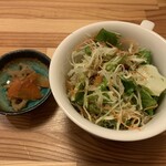 うみからそらへ - 定食サラダ（和ドレ）と小鉢