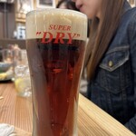 わすれな草 別邸 酒処すずめ - ・生ビールと黒生のハーフ＆ハーフ（429円）