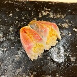 すし博 - 結 8800円
      （ランチコース料理）
      にぎり マアジと海老のおぼろ