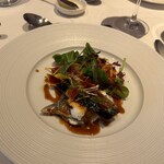 アンフュージョン - 秋刀魚と茄子のムースのミルフィーユ