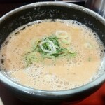 鶏paitan 心麦 - 鶏paitanつけ麺 つけスープ