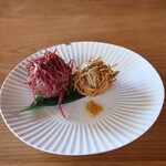 さじこよみ - 二色揚げ  紫芋とじゃがいも  