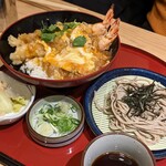 和食麺処 サガミ - 大海老天のふわたま丼と麺