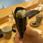 すしのいずみ - 手巻き　山牛蒡　味噌　紫蘇とゴマ