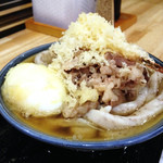 かけうどん（＋肉、たまご天、エビ天）