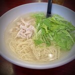 昌園 - 蒸し鶏ラーメンセット 1000円
