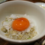 宮川町ほった - （2024/9月）おじゃこのご飯に卵黄