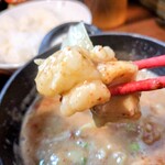 フジヤマ55 - 牛ホルつけ麺のつけダレ牛ホルモン