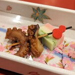 KKR - 前菜～三食菱型 蛸柔か煮