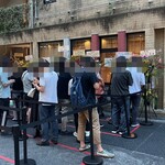 中華そば しば田 - 今日はディナータイム開店15分前の17時15分頃の訪問で30名位の並びが出来ていました