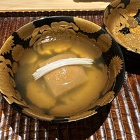 料理屋 植むら - トチ餅　スッポン　白髪ネギ　お椀