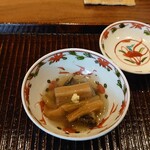 鎌倉 北じま - 鎌倉産鮑と芋茎の吉野煮