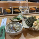 伊勢鮨 駅中店 - 小樽漬けとなめろう（カンパチ）