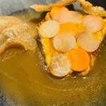 gallery by Chele - カジキマグロ　チチャロン　チキンソース　大根とニンジンのピクルス