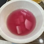 조방낙지・김영희 동태찜・탕 - ピンクの水キムチ