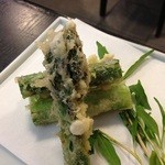 松翁 - 季節の天麩羅　（アスパラ）