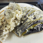 かばと製麺所 - ひらたけ天＆なす天