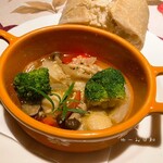 源泉掛け流しのちいさなホテル 塩原山荘 - ホタテのアヒージョ