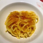 源泉掛け流しのちいさなホテル 塩原山荘 - カラスミのパスタ