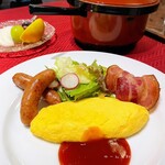 源泉掛け流しのちいさなホテル 塩原山荘 - とても美味しいオムレツ