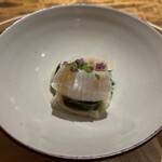 温石 - 焼津 小川港 游がせ太刀魚 茹で仕立て 葱ソース