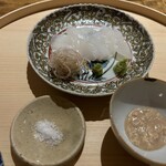 温石 - 焼津 小川港 游がせ うすばはぎ 肝と共に